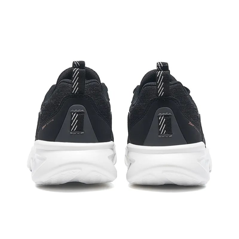 XTEP Breathable And Resilient Low Top Casual Running Shoes Women's Black Gold-3