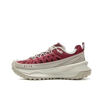 MEDM x LiNing Anti Slip Wear Resistant Low Top Casual Shoes Unisex Red Gray