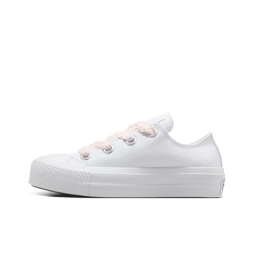 Chuck Taylor All Star Women's Converse Lift Platform Low 'Crochet Laces White Blush Hush' Women's