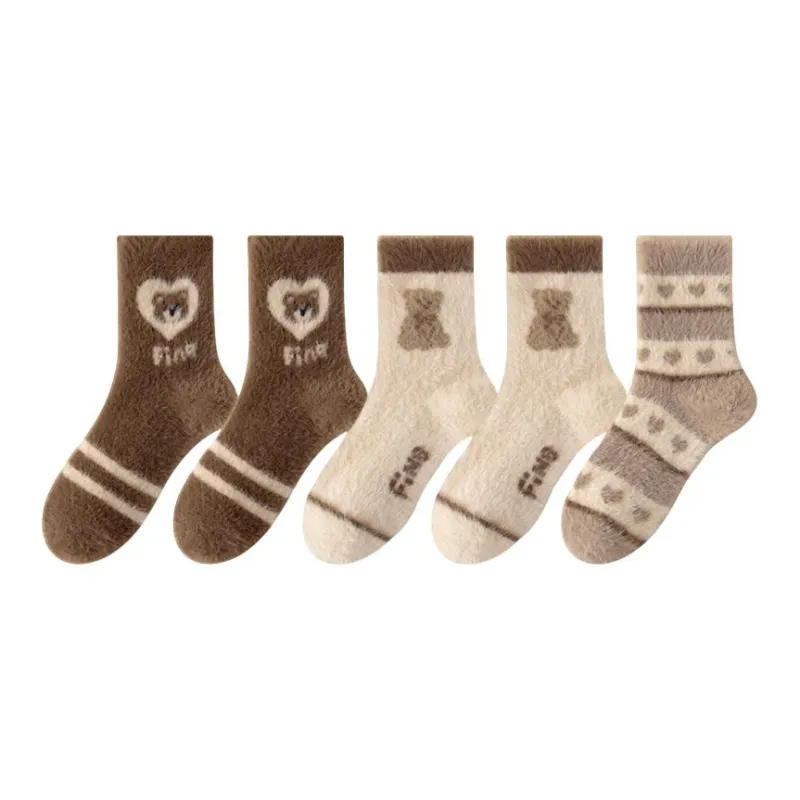 MIIOW Mid Calf Socks Women's Combo Set-14