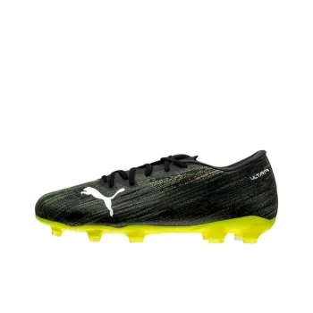 PUMA Ultra 2.2 Anti Slip Wear Resistant Low Top Kids' Soccer Shoes Black Yellow Teenagers