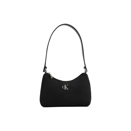 CALVIN KLEIN Fabric Shoulder Bag Medium Size Women's Space Black