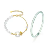 S925 Silver, Apricot+Mountain Misty Rain Chain Bracelet