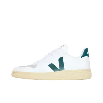 VEJA V 10 Lace Up Sneakers 'White Teal Green'