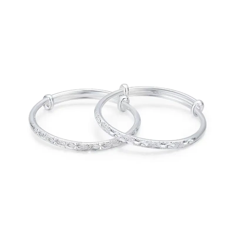 Zhongzhao Jewelry S999 Fine Silver Bangles Kids'-0