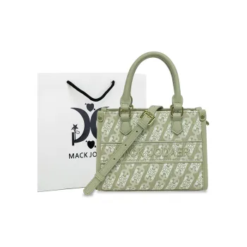 MACK JODAER Synthetic Leather Handbag Regular Women's Mint Green