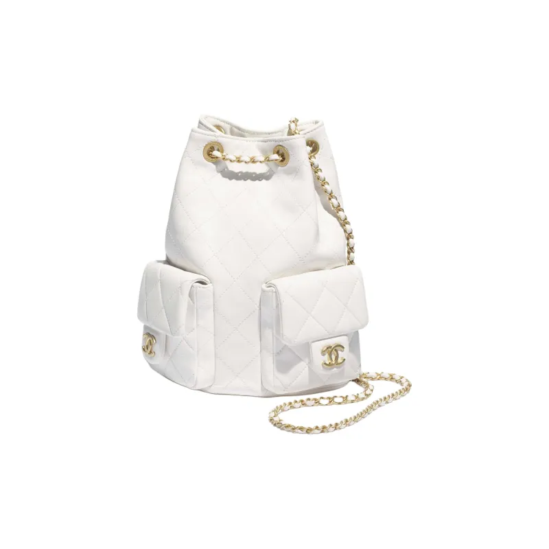 CHANEL Lambskin Backpack Women's Black-1
