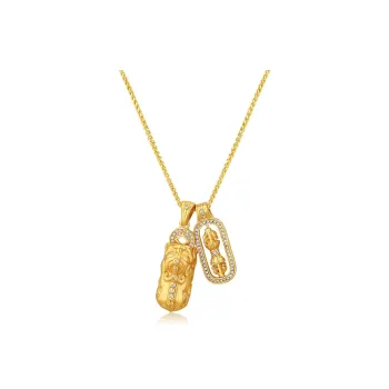 KING OF BLING Copper, Zircon Necklaces Unisex Year Of The Snake Good Luck