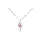Cupid's Arrow Necklace[Carved Chain]Pink Zircon