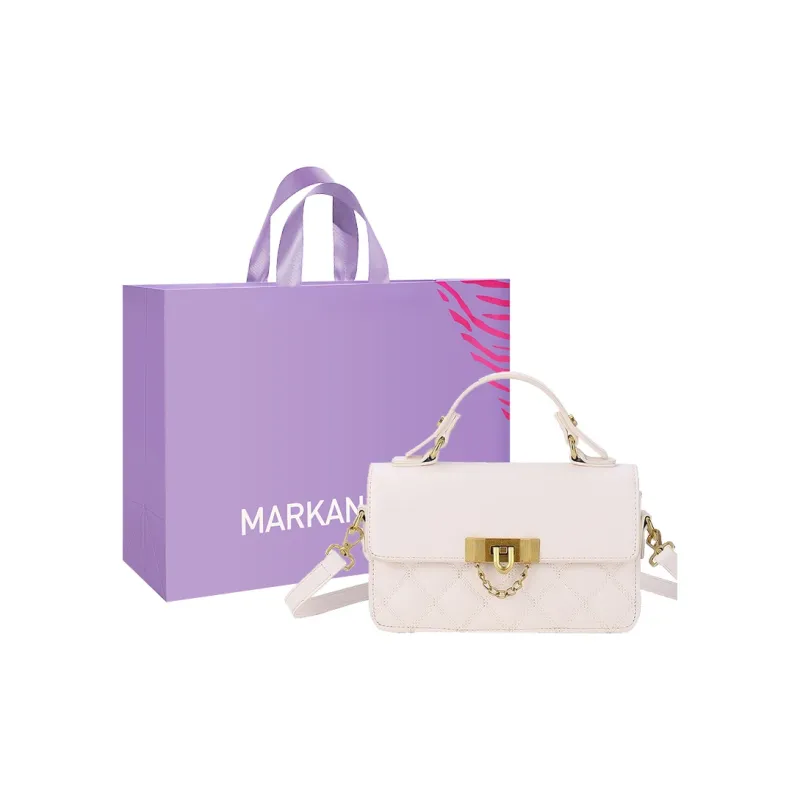MARKANGARO PU Small Square Bag Regular Women's Brown/Coffee/Ecru/Black-6