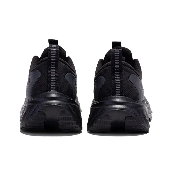 XTEP Comfortably Slip Resistant Coverage Rebound Low Top Running Shoes Men's Black/Charcoal Gray-4