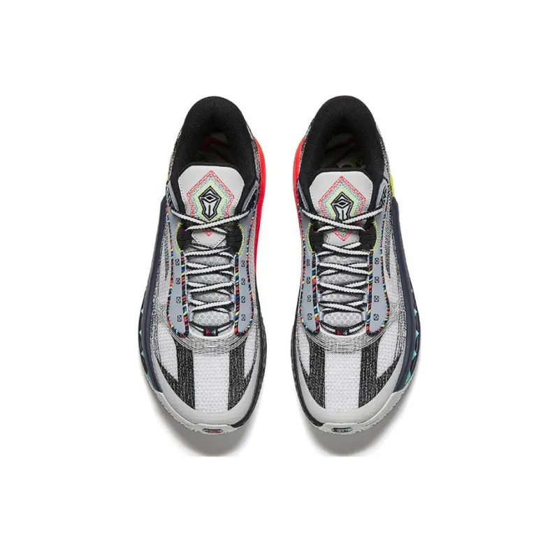 Anta Tide 6 Cushioning Anti Slip And Wear Resistant Mid Top Basketball Shoes Men's Gray Black-2