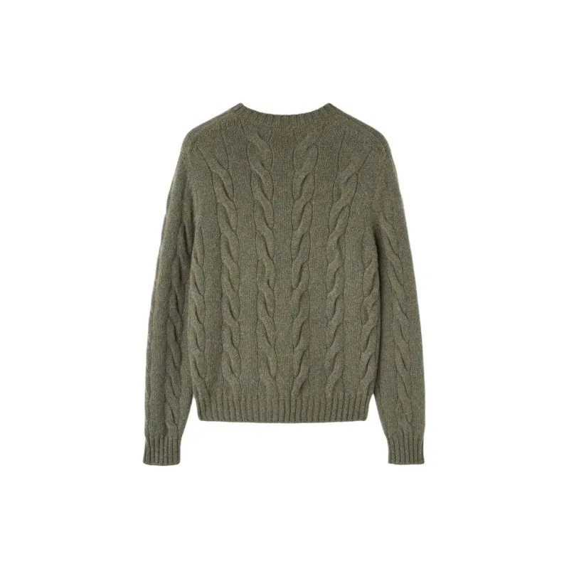 Loro Piana Napier FW24 Cashmere Sweater Men's Green-1