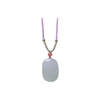 Ingenuity Hetian Jade Necklaces Smoky Purple Unisex