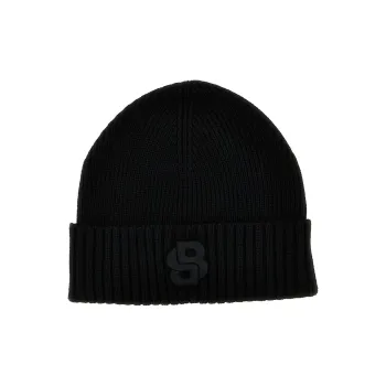 HUGO BOSS Logo Embroidered Knitted Beanie