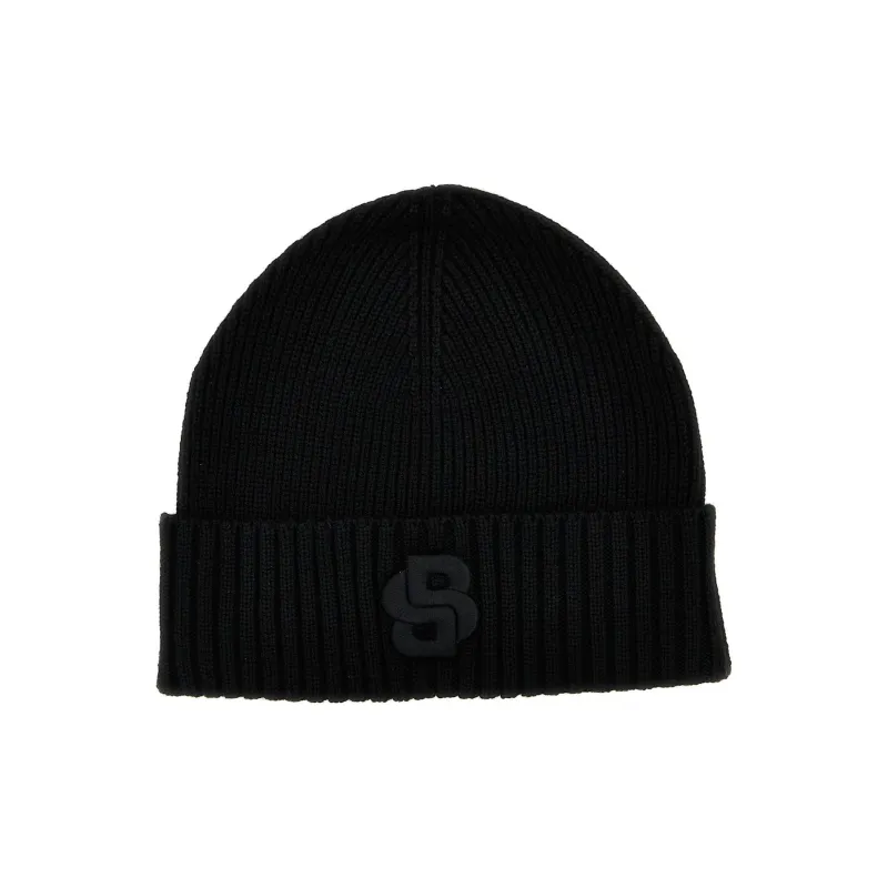 HUGO BOSS Logo Embroidered Knitted Beanie-0