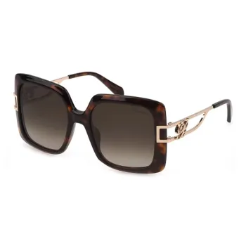 Blumarine Acetate Metal Square Sunglasses Women's Tortoiseshell