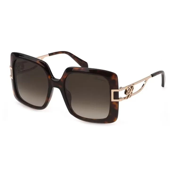 Blumarine Acetate Metal Square Sunglasses Women's Tortoiseshell-0