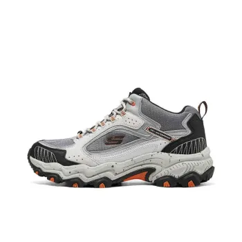 Skechers ARCH FIT AKHIDIME Anti-Slip Wear-Resistant Mid-Top Casual Shoes Men's Light Gray