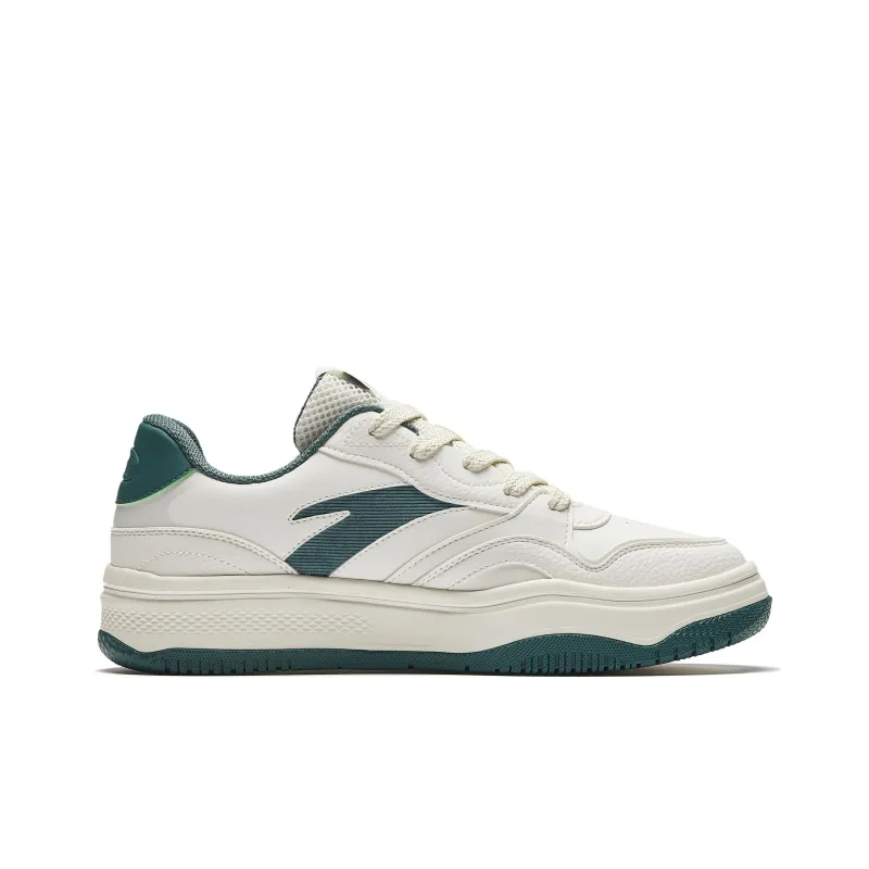 Anta Street Play 2 Lightweight Height Increasing Low-Top Skateboard Shoes Men's White Green-1