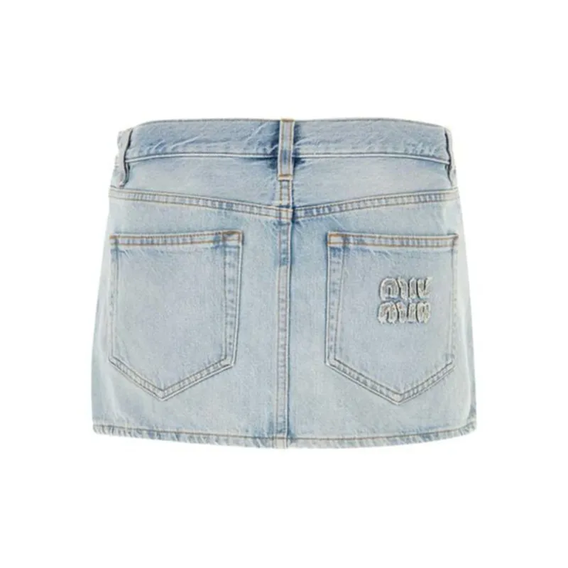 MIU MIU Denim Mini Skirt-1