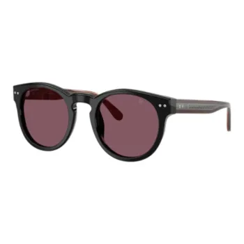 Polo Ralph Lauren Acetate Metal Round Sunglasses Men's Black