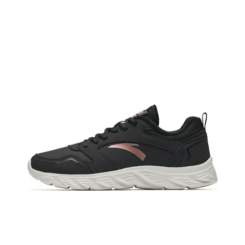 Anta Running Collection Anti Slip And Wear Resistant Warm Low Top Casual Running Shoes Women's Black