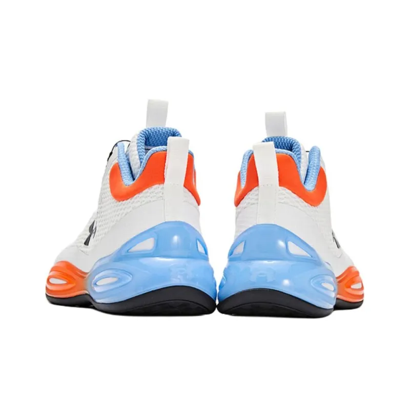 Under Armour Anti Slip Wear Resistant Mid Top Children's Basketball Shoes White Unisex-4