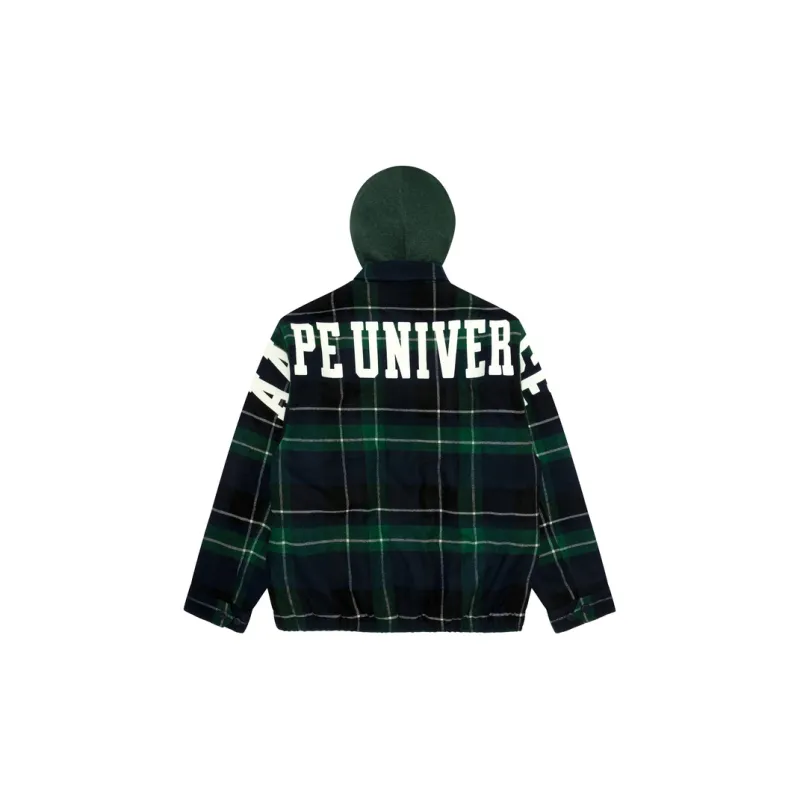 Aape Plaid check Hooded Jacket-5