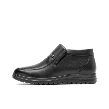 RED DRAGONFLY Casual High Top Leather Shoes Men's Black