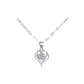 Lucky Four-Leaf Clover Necklace[Chain with Floral Design]White Zircon