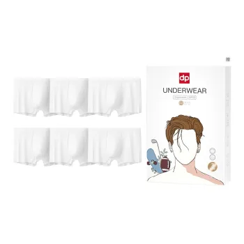 DIPUAI Disposable Underwear Men's Box 6 Pack White