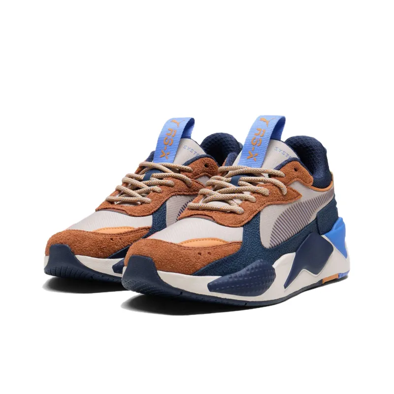 PUMA Anti Slip Wear Resistant Low Top Casual Shoes Unisex Light Brown Blue-2
