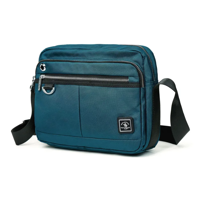 SANTA BARBARA POLO & RACQUET CLUB Fabric Shoulder Bag, Crossbody Bag Regular Men's Multicolor-7