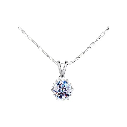 Bowl S999 Fine Silver Necklaces Unisex White/Blue