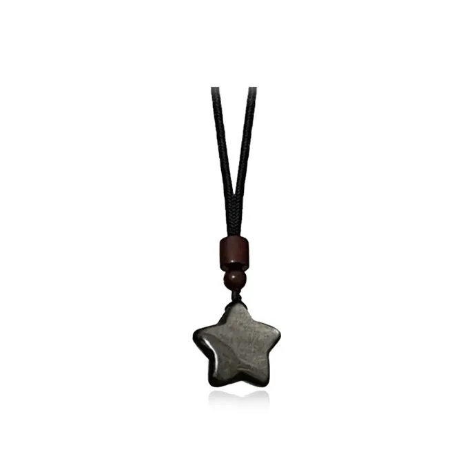 Chongqing Gold Store Obsidian Necklaces Unisex-5