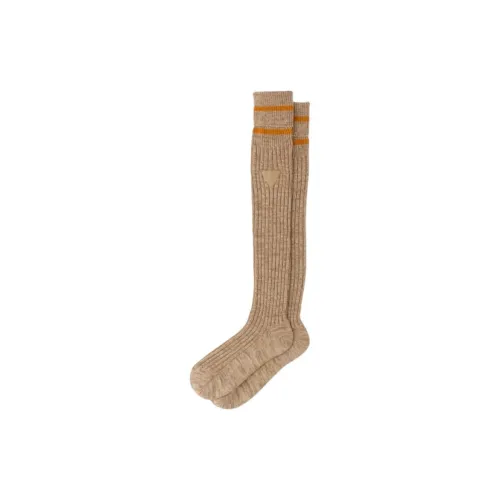 PRADA Knee-High Socks Women's 1 Pack Camel Brown