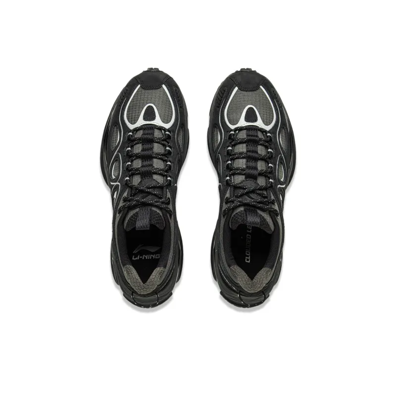 LiNing Rebound Slip Resistant Mid Top Casual Shoes Unisex Black Gray-3