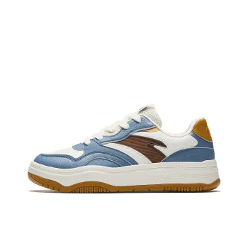 Anta Street Play 2 Lightweight Height Increasing Low Top Skateboard Shoes Men's White Blue Brown