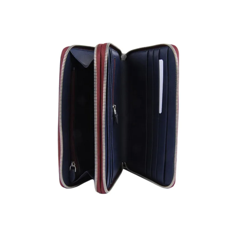 EMPORIO ARMANI Calfskin Wallet Unisex Blue-4