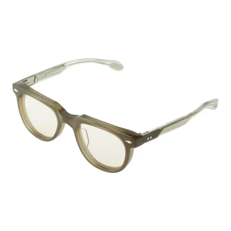 JACQUES MARIE MAGE Acetate Irregular Shape Sunglasses Men's Gray-0