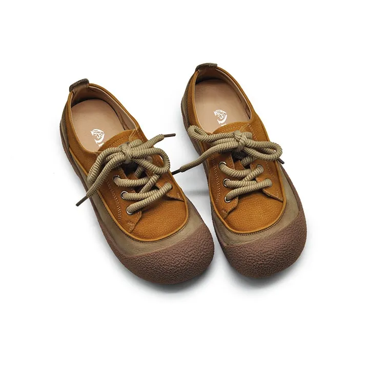 ARTMU Casual Shoes Women's Low Top Yellow/Khaki-4