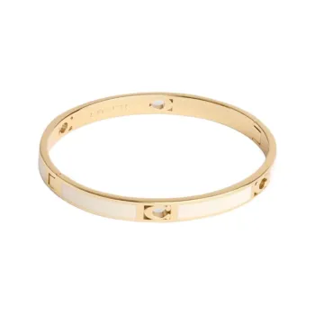 COACH Enamel Bangles Unisex Gold/Chalk White