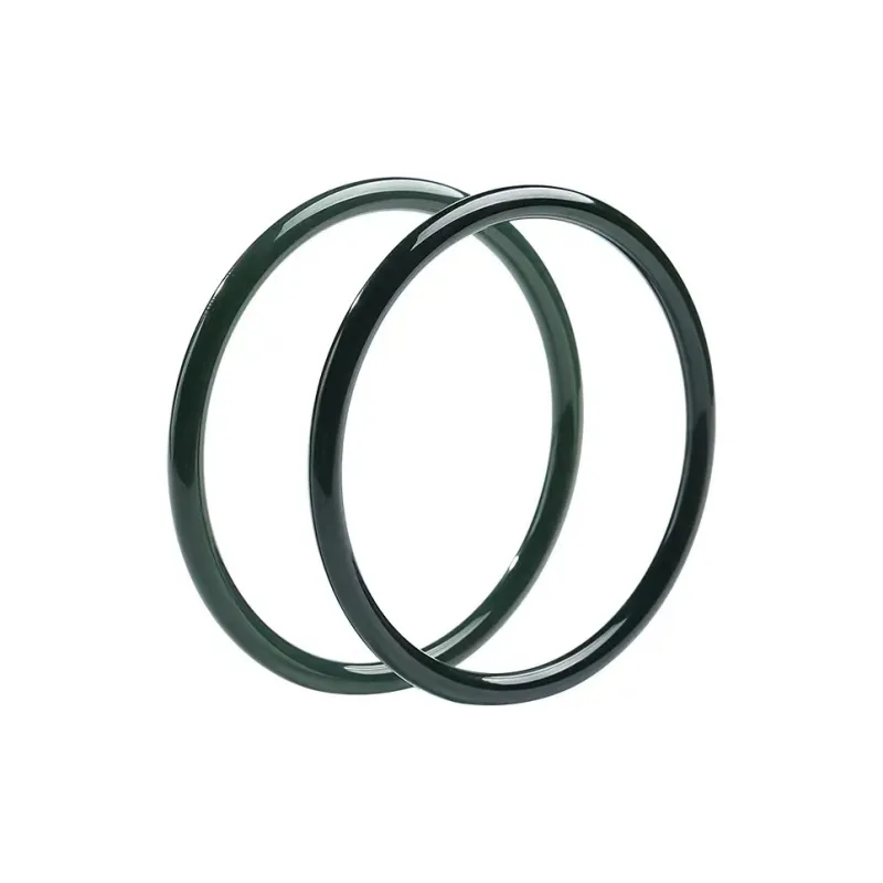 CUIYIN Hetian Jade Bangles Green Jade Women's-3