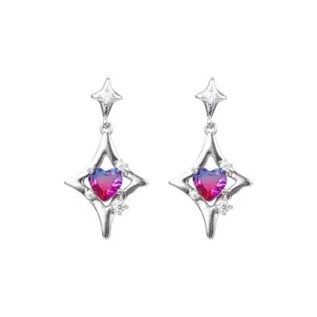 KING OF BLING Alloy With Zircon Stud Earrings Unisex Year Of The Snake Good Luck