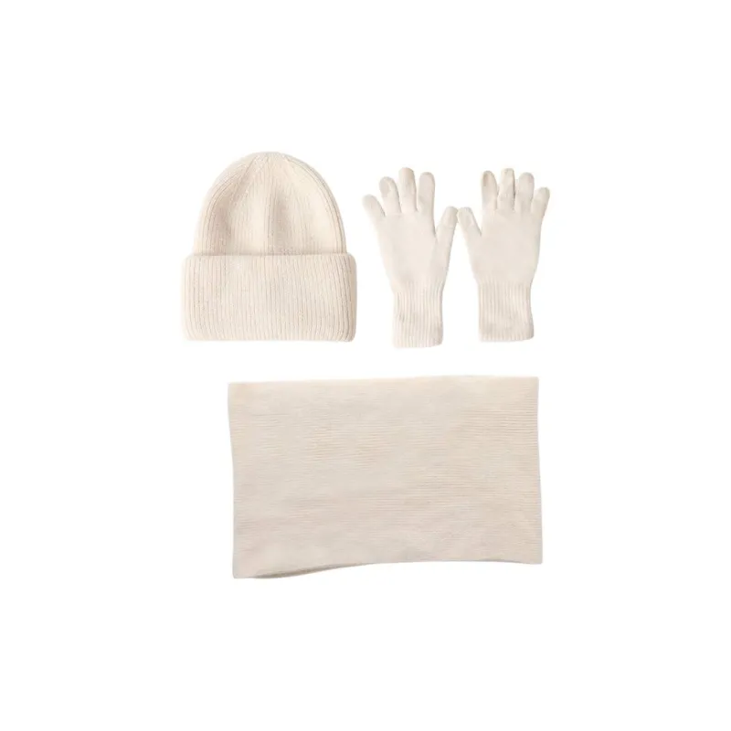 LE TISSERAND Glove Hats & Caps Scarf Three Piece Set Unisex-1