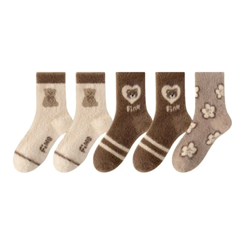 MIIOW Mid Calf Socks Women's Combo Set-13