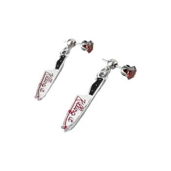 KING OF BLING Alloy, Synthetic Gemstone Stud Earrings Unisex Year Of The Snake Good Luck