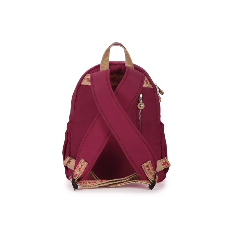 Dannybear Fabric Backpack Large Size Women's Rose Red-1
