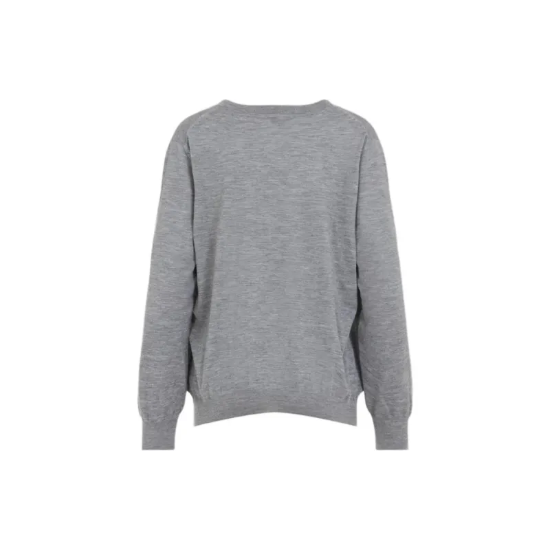 Bottega Veneta V Neck Fine Knit Jumper-1